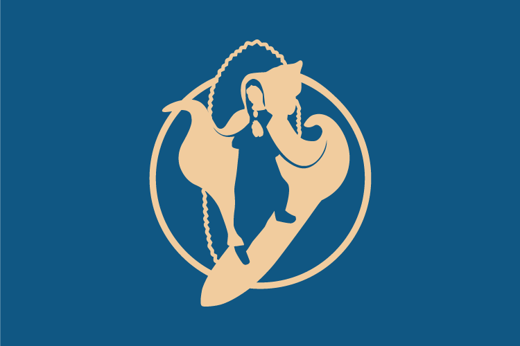 Surfing Madonna Run Logo